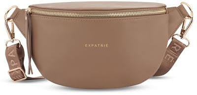 Expatrié Bauchtasche Damen Braun - Alice Small - Gürteltasche für Festival, Reisen & Alltag aus Veganem Leder - Brusttasche Stylisch - Wasserabweisend