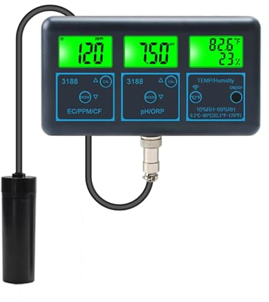 WLLKIY Tuya Wasserqualitätsdetektor Smart Remote 7-in-1 PH-Controller Messgerät Online-Monitor Behandlungsanalysator for Aquarium Hydrokultur, 1005005184653670