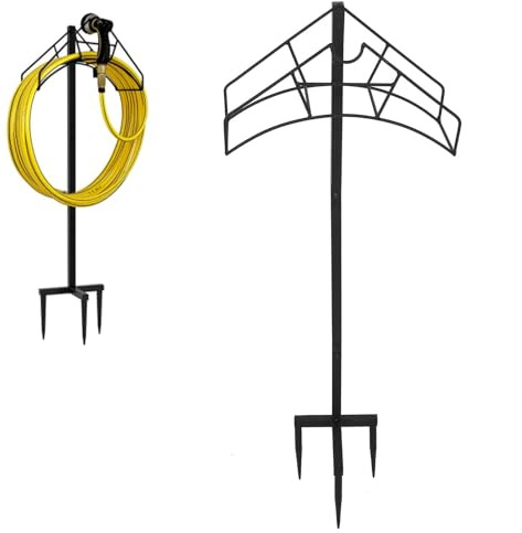 Gartenschlauchhalter Freistehender, Metall Wasserschlauch Stände Gartenschlauch Halterung Robuster Schlauchaufhänger Gartenschlauch Halterung für Hof Rasenplatz
