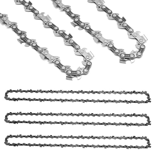 Ollanoos 3Pcs 16 Inch 40cm Chainsaw Chains, 56 Drive Links, 3/8 LP Pitch .050 Gauge Chain, Replacement for Dolmar Mac Replacement for Einhell, Titan, Ryobi