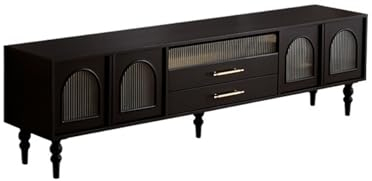 TV Lowboard Unterteilter Aufbewahrungsschrank mit großem Fassungsvermögen, TV-Schrank, Wohnzimmer, bodenstehender 1,8-Meter-TV-Schrank for den Haushalt mit Schrankfüßen aus Massivholz Fernsehtisch für