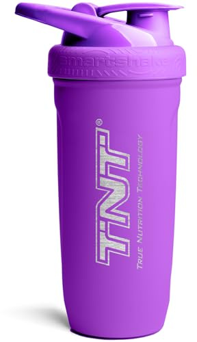 TNT Shaker Reforce Stainless Steel - 900ml - Skala bis 700ml - Lila | Auslaufsicher - Edelstahl - BPA- & DEHP-frei - Für kühle Shakes & Getränke - Langlebig & hygienisch - Leicht zu reinigen