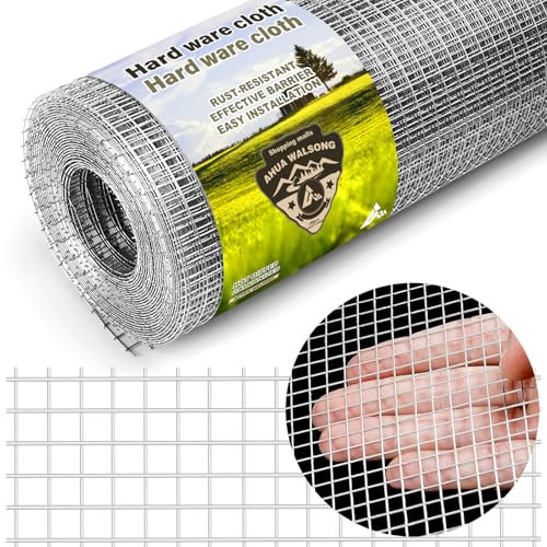 Hardware Cloth 1/4 Galvanized Wire Mesh Roll 16 x 20' (23 GA) - Chicken Wire Fence for Pens, Coops, Rabbit/Snake Fences, Poultry Enclosures, Crafting, and Screen Mesh