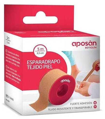 Aposán Botiquín Esparadrapo Tela Piel 5mx2.5 Cm 1 Unidad
