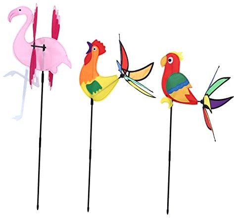 JOINPAYA 3pièces à Vent Animaux De Dessin Animé Décoration De Jardin Pelouse Jouet pour Garçon Fille Lot de à Vent Décoration De Fête