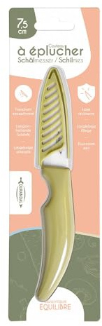 Durandal - Couteaux de cuisine en céramique avec étui, 4 tailles de lames - Découpe, épluche et tranche viandes, légumes, fruits