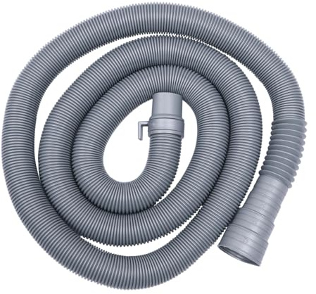 Tubo di Scarico Prolunga Lavatrice 2 Pezzi 2m in Plastico
