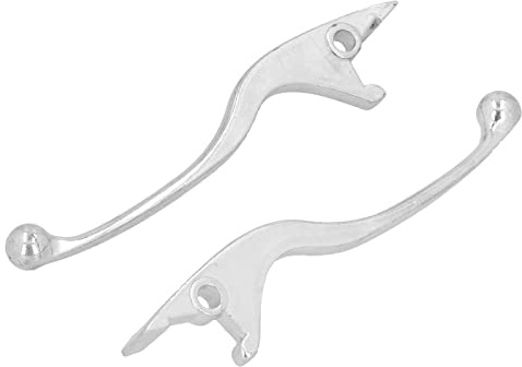 Tbest Bromsspakspar Högpresterande CNC-bearbetade Handtag Av Aluminiumlegering för Motorcykelmoped ATV Silverfärg 0,3 Tums Monteringshål Hållbar Ersättning
