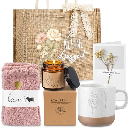 BBTO Kleine Auszeit Coffret Bien-Être pour Femme Relaxation de Vavation de Noël Cadeau d'Anniversaire pour Amie Collègue Maman Grand-Mère