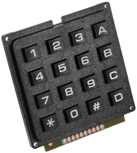 EPIGEIST Plástico Negro, de Teclado Industrial de 16 Teclas | Teclado de Matrices, Tacto Sensible y Alta , para Industriales Exigentes