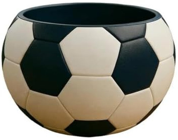 Generisch Snackschale in Fußballform – Schwarz-Weißes Farbschema, Speziell für Fußballpartys Entworfen; Großer Lebensmittelbehälter, Geeignet zur Aufbewahrung von Popcorn und Süßigkeiten. (‌Klein)