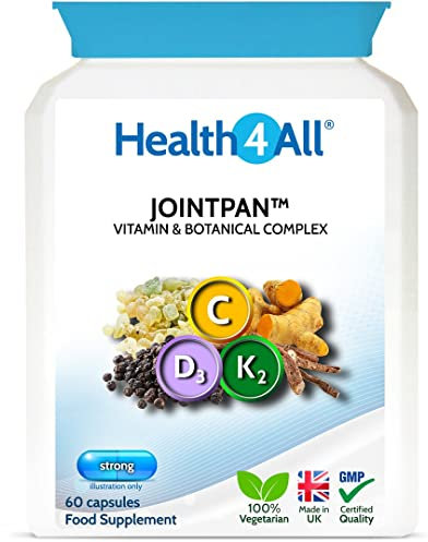 Health4All Jointpan Joint Support 60 Capsules with Boswellia Serrata, Turmeric, Ashwagandha, D3 & K2 MK-7, Strong Joint Pan, Stiffness and OA Support Supplement | Made in UK
