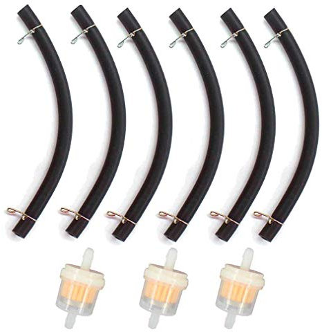 AISEN 3x Benzinfilter mit Schlauch Motorrad Kraftstofffilter für Roller Filter 6mm 8mm