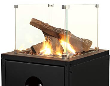 APANA - 4er-Set Keramikholz Dekoholz Gaskamin Holzscheite Naturgetreu Holz Holzoptik