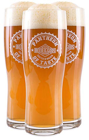 Wacken Brauerei Stout Craft Beer Biergläser, mit Eichstrich, 3 x 300 ml | Beer of The Gods, spülmaschinenfest, Gläser für IPA, Pale Ale, Kraft Bier Glas, Craftbier