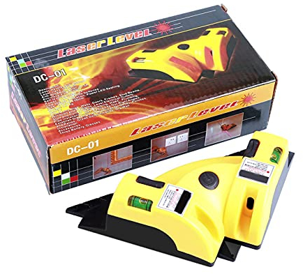 Livella Laser, Laser ad Angolo Retto di 90 Gradi, Strumento di Layout per Allineamento Orizzontale con Proiezione di Linea Laser Verticale, Ideale per Installazioni Su Piastrelle E Pavimenti