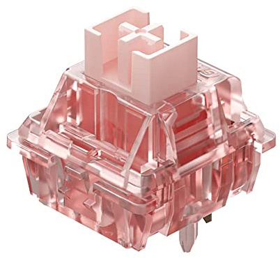 Gateron Ink v2 5pin Switches MX Stem Switch para teclado mecánico (35 piezas, tinta rosa v2)