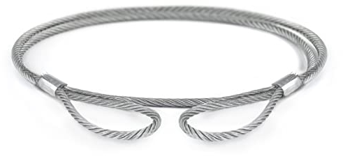 Seiletech.de Stahlseil mit Ösen | Stahl verzinkt | DIN EN 13414-1 | 8 mm | 4 Meter | Schlaufenseil | Drahtseil mit Schlaufen | Hebeseil | Anschlagseil