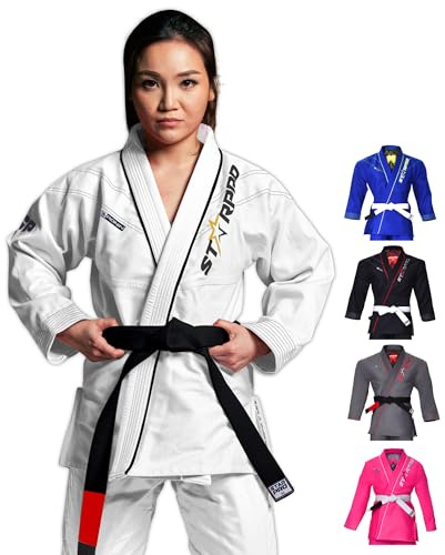 Starpro Durable BJJ Gi for Men & Women – Reinforced Pearl Weave Jiu Jitsu Suit | Lightweight, Preshrunk Jiu Jitsu Gi for All Levels