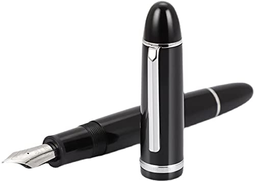 Jinhao X159 Füllfederhalter mit feiner Spitze, schwarzes Acryl, große Größe