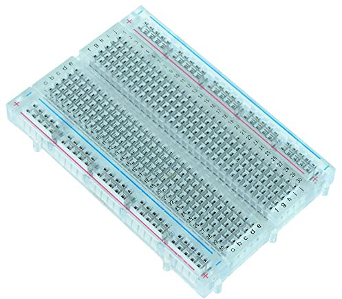 Transparent 400 Point Solderless Breadboard DIY Hobby Electronics Electrical