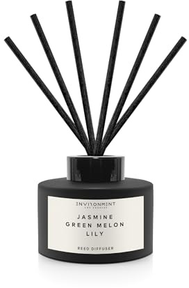 Environment Inspired by 5-Star Resort WN Reed Diffuser, 200ml Luxury Scented Aromatherapy (Jasmine | Green Melon | Lily) Reed Diffusers for Home, Diffusing Oil Fragrance, Home Fragrance Products