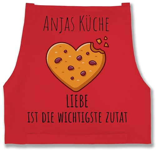 Geschenk mit Namen personalisiert by Shirtracer - Schürze - Backschürze - Liebe ist die wichtigste Zutat mit Name I Geschenk Backen I Geschenk Hobbybäcker