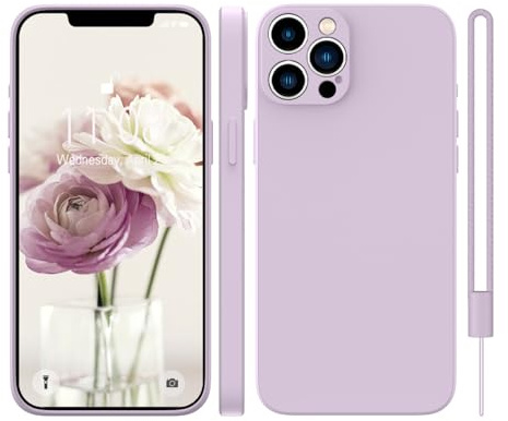 KPPIT for iPhone 13 Pro Case Protective Case Silicone,Grass Purple