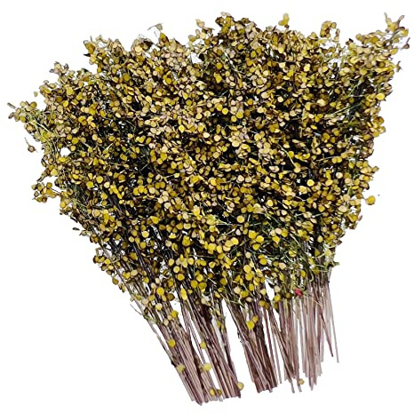 Woohome Modell Bäume Scenics Gras Grasbüschel DIY Miniatur Static Grass Tuft, Modell Bäume Bush für Miniatur Tabletop Spiele Modelleisenbahn Geländebau, Gelb Verwelkt