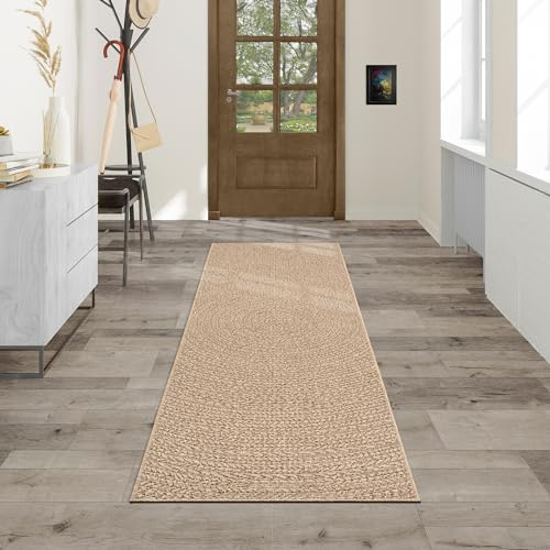 the carpet Kansas Outdoor Teppich – Wetterfester Indoor & Outdoor Teppich im Jute-Look für Balkon, Terrasse, Garten, Wohnzimmer & Esszimmer, pflegeleicht und UV-beständig, ca. 80 x 250 cm