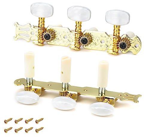 Fyihoxi Gitarren-Stimmwirbel Gitarren Mechaniken Gitarre Mechaniken Tuner klassischer Gitarren-Saiten Tuner Gitarren Saiten Stimmger Gitarren Stimmwirbel Metall Tuner für klassische Gitarre stimmen