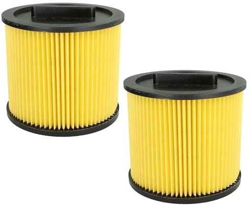 vhbw Set 2x Replacement Filters compatible with Thomas Inox 1250 S, 1445 S, 1243 Vacuum Cleaner - Cartridge Filter, paper/plastic
