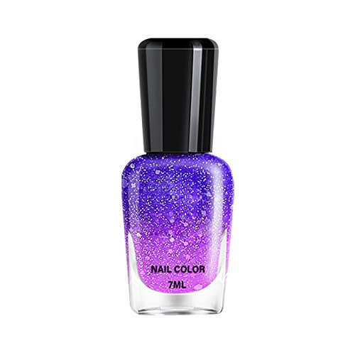Tausend Farbtemperatur-Änderungs-Nagellack, schnell trocknend, Farbverlauf, Nagellack, ölig, kalt und warm, Verfärbung, 7 ml Weißer Nagellackstift (L, One Size)