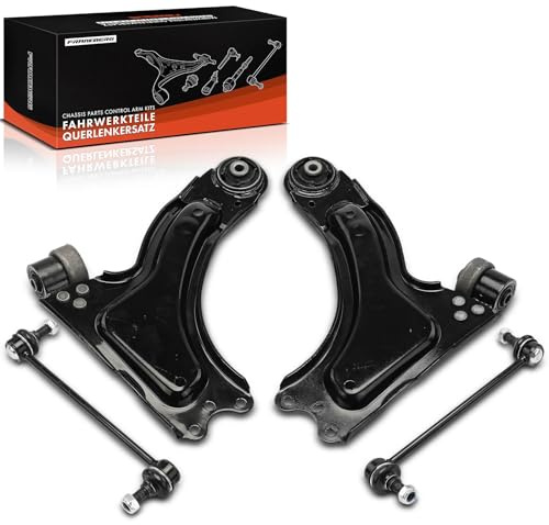 Frankberg 2x Querlenker Vorne Unten + 2x Koppelstange Hinten Beidseitig | Kompatibel mit Combo Kasten/MPV 1.2L-1.7L 2001-2012 Corsa C F08 F68 1.0L-1.8L 2000-2009 Replace# 24428977