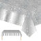 2 Stück Silber Tischdecke Party Einweg Tischdecke,137 x274cm Silber Diamant Tischdecke Wasserdicht Rechteckig Tischdecke für Tische im Indoor und Outdoor Party,Geburtstagsfeier,Hochzeitsfeiern