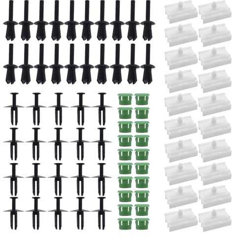 CLKE 80 PCS Türverkleidung Clips, Auto Seitenschweller Clips für BMW 3er E36 E46 E49 316i 318i Befestigungs Clips 51711932996 51711932996 551008 0141033
