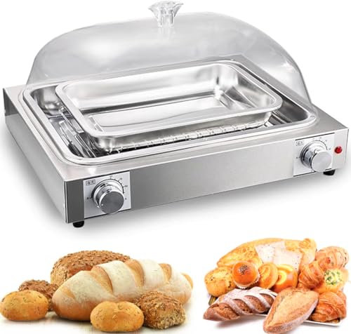 hocvseo Machine De Fermentation du Pain, Étuve De Pâte Électrique 120 W, Contrôle De Température De 1 À 54 °C, Boîte D'étuve De Pâte en Acier Inoxydable, pour Faire du Pain, du Yaourt Et du Natto