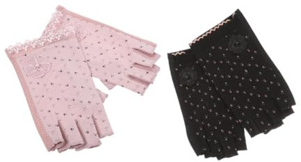 VALICLUD 2paare Uv-Handschuhe Für Maniküre Nagellampe Leichte Fingerlose Handschuhe Als Uv-schutzhandschuhe Für Damen