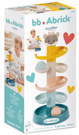 Ecoiffier Tour a balles - Jeu de Construction 6 Mois, Blanc, Rose, Bleu