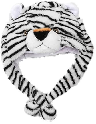 COLLBATH Dekorative Elastische Tigermütze Kinder Tierhut Weiß Wintermütze Kinderaccessoire Für Feiertage