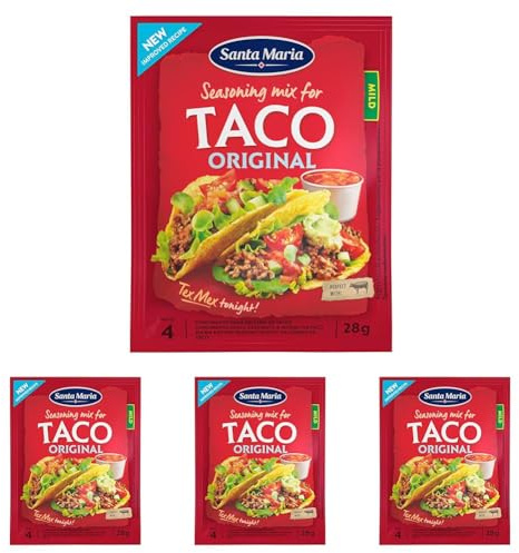 Santa Maria, Spezie Miste Per Tacos, Miscela di Erbe Tipiche della Cucina Messicana, Ideali per Insaporire la Carne, Usalo per Arricchire ogni Ricetta, Versatile e Gustoso, Senza Coloranti, 28 g
