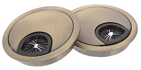 Passacavo 60mm da Scrivania in Lega di Zinco 2 Pezzi
