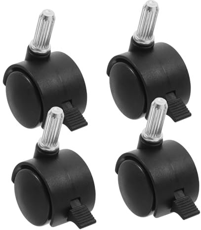 Cabilock 4 Pezzi Ruote Girevoli Heavy Duty con Freni per Sostituzione e Ruote PU Silenziose per Lavori e Apparecchiature Facile Installazione e Compatibilità