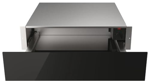 Haier Serie 6 HWD14ID6E 15 cm hohe Wärmeschublade – integriert, schwarzes Glas-Finish, 20 l Fassungsvermögen, Push-Pull-Öffnung, Speisen- und Teller-Erwärmung – 6 Gedecke