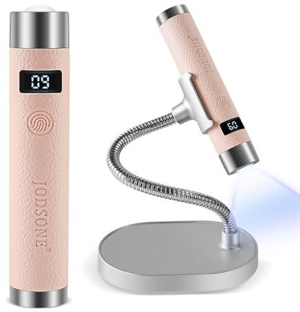 JODSONE Supporto magnetico U V Lampada LED per unghie Senza fili Ricaricabile Asciugatore per smalto gel Portatile con sensore intelligente 2 timer Schermo LCD