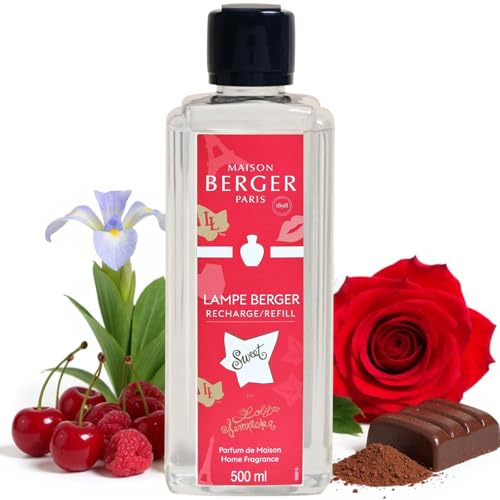 Maison Berger - Lolita Lempicka Sweet - Recharge Huile Parfumée Prête à l'Emploi pour Lampe Berger - Purifie et Désodorise l'Air - Diffusion Longue Durée (500ml) - Fabriqué en France