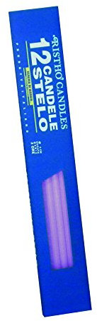 Cereria di Giorgio Risthò Candele Stelo, Cera, Viola Chiaro, 0.9 x 37 cm