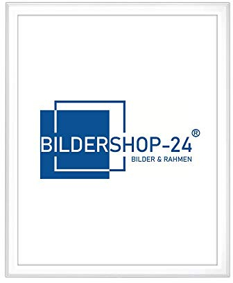Bildershop-24 Bilderrahmen Posterformat Posterrahmen Barockrahmen Kalypso 60 X 90 cm Weiß (matt)