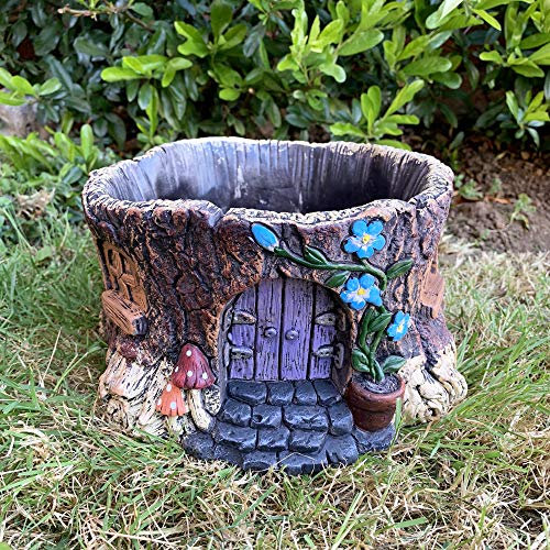 Darthome Cement Outdoor Garden Lawn Patio Fairy Pixie House Flower Herbs Planter Large B 21cm