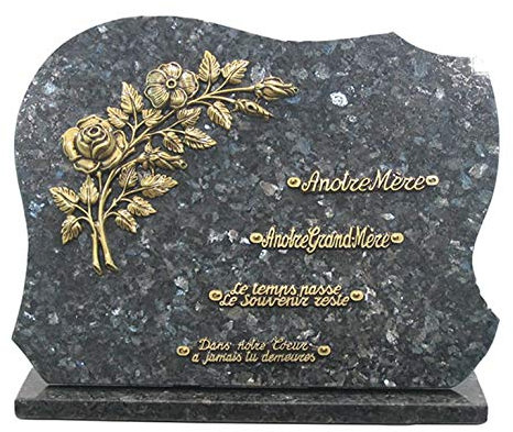Marbrerie Funelior Bouquet - Plaque funéraire granit - Granit - Lanhélin | France - 35cm